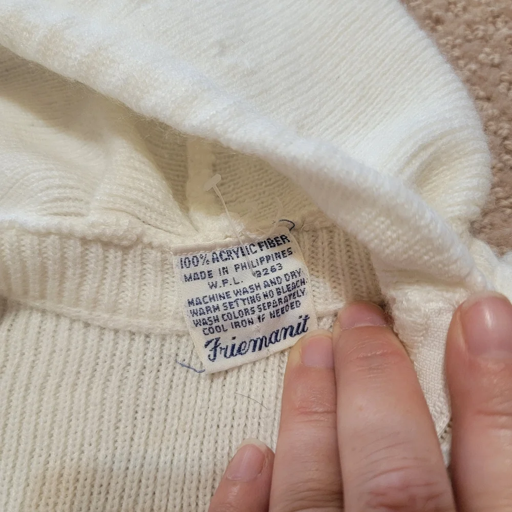 Vintage Friemanit Baby Sleep Sack‎ Cozy One Size Sweater With Hood Cottagecore